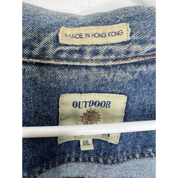 Vintage Iron Range Yellow Jackets Outdoor Expedition Denim Jacket Retro Size XXL - Picture 7 of 10